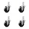Service Caster 3.5 Inch Phenolic Wheel Swivel 7/8 Inch Square Stem Caster Set SCC-SQ20S3514-PHS-78-4 - alternate 1